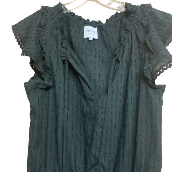 MISA Los Angeles Lilian Black Ruffle Mini Dress - Picture 5 of 9